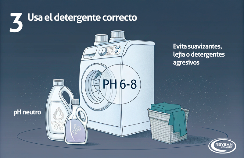 Paso 3: Usa el detergente correcto
