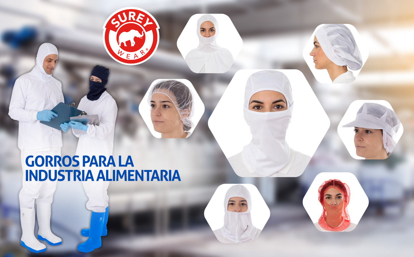 Surey Wear: Gorros para trabajar con alimentos en la industria alimentaria