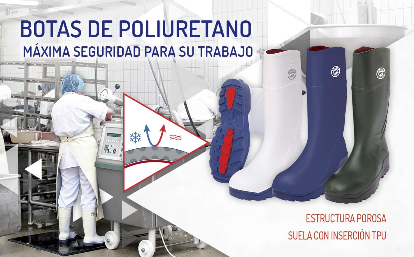 Botas de poliuretano. Máxima seguridad para su trabajo