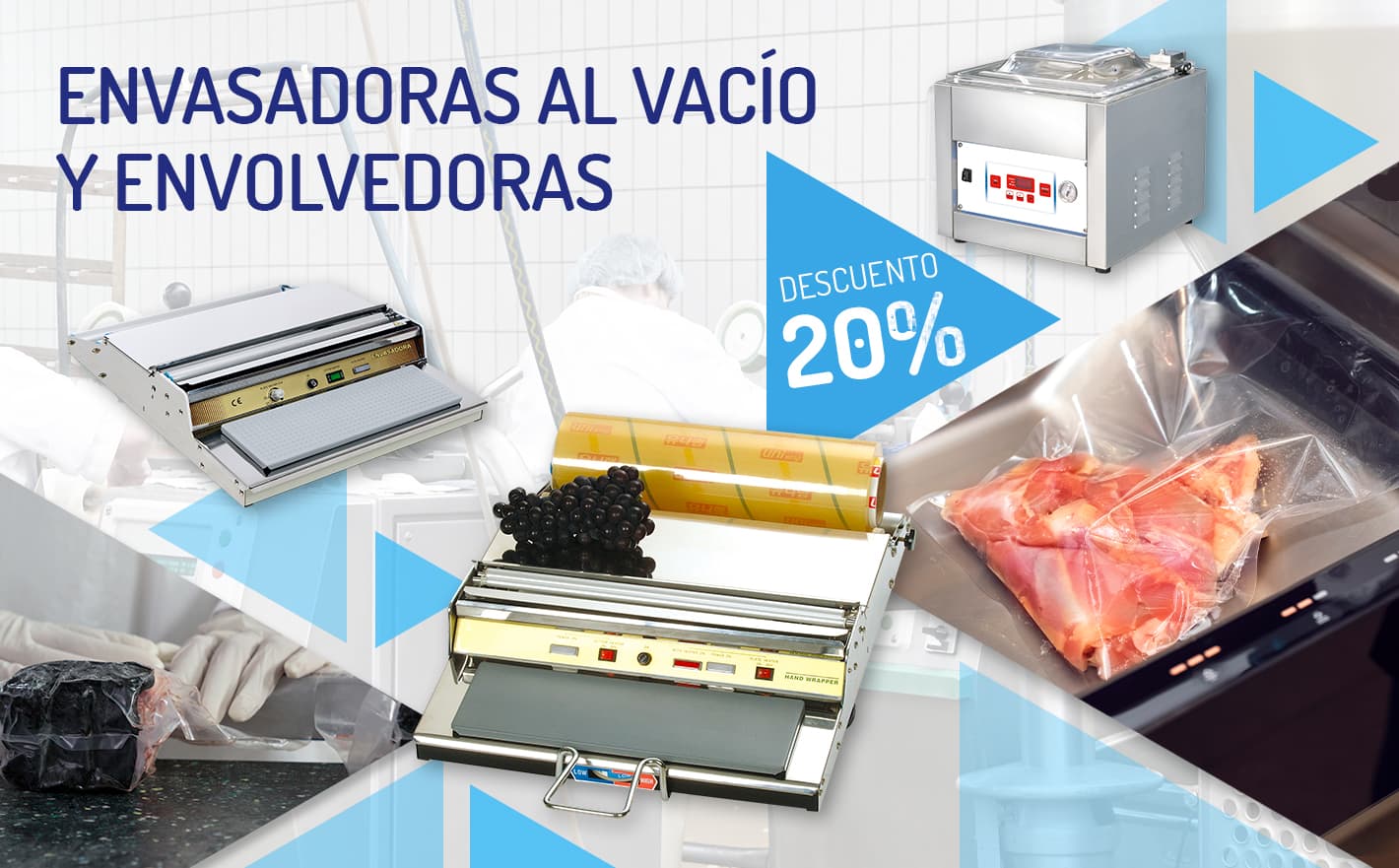 Envasadoras al vacío profesionales y envolvedoras. La manera más eficiente de conservar comida