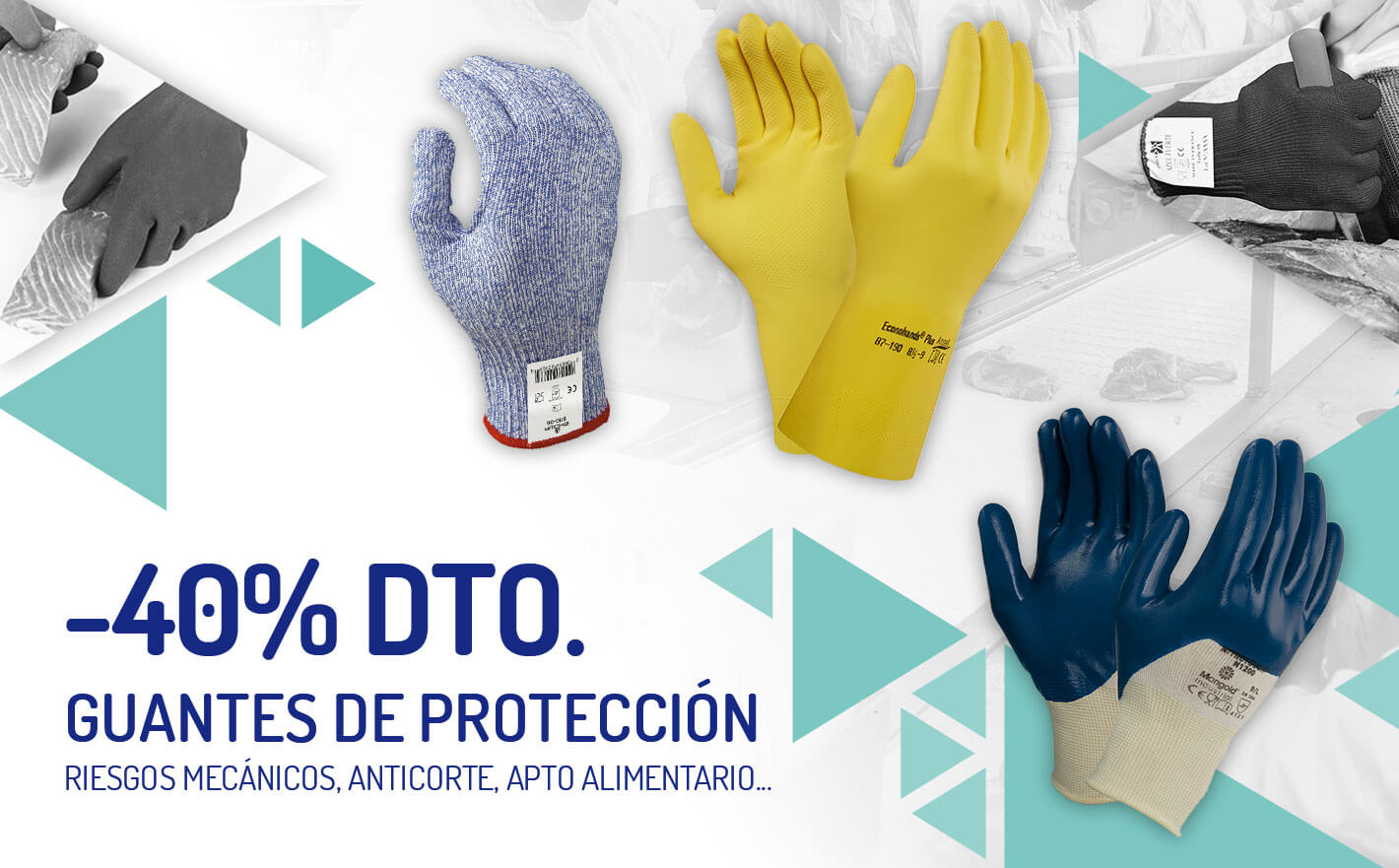 40% de descuento en selección de guantes de protección