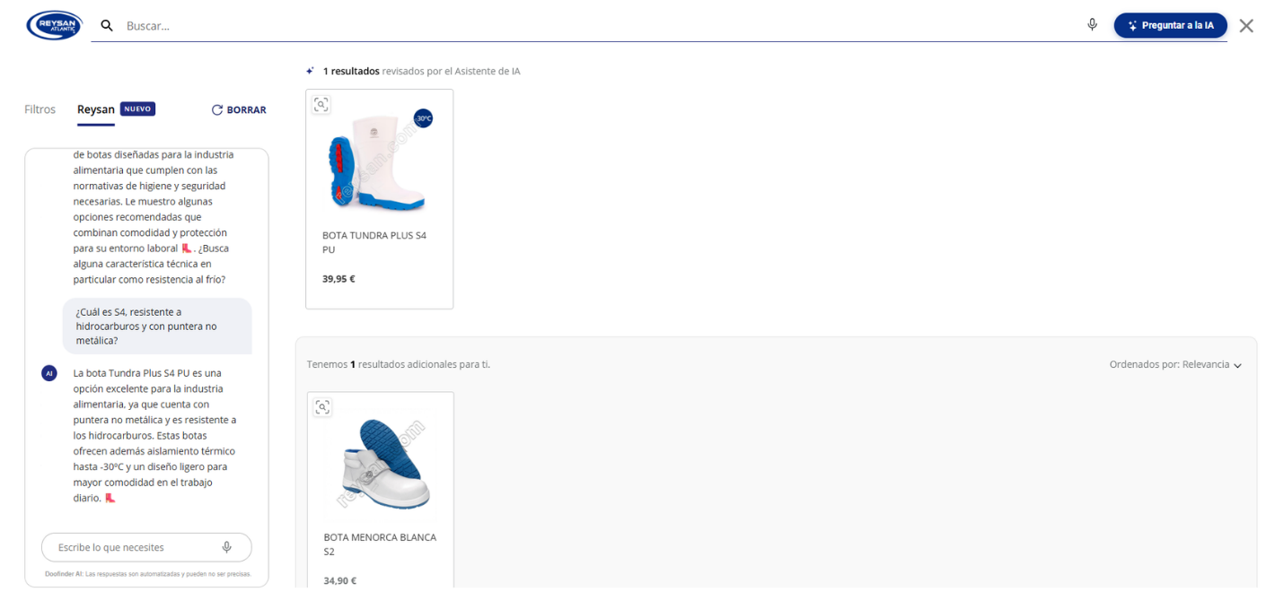 Nuestro asistente de IA para encontrar EPIS, calzado de seguridad, ropa laboral, vestuario desechable, en cuestión de segundos.