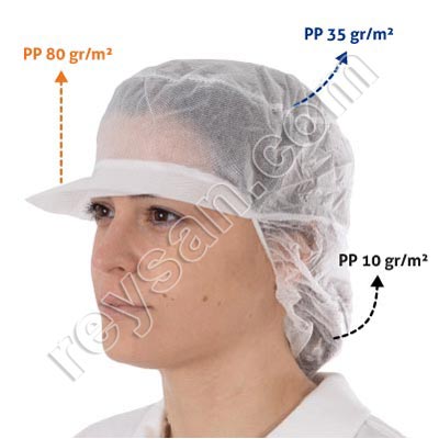 GORRA POLIPROPILENO CON REDECILLA