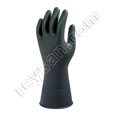  ROYAKI Guantes de limpieza resistentes a productos químicos,  juego de 2 pares de guantes de trabajo protectores de goma negra para  lavavajillas, guantes de laboratorio resistentes para uso general, talla L 