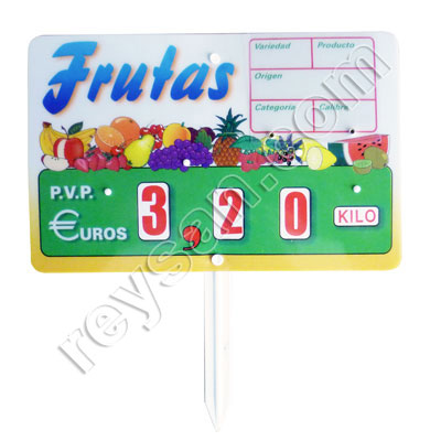PORTA PRECIOS 1 FRUTAS 2037
