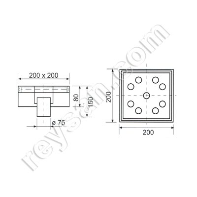 SUMIDERO 200x200x120 mm 137-2 S.F