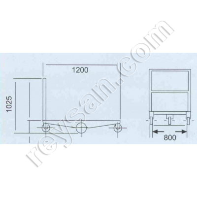 CARRO ACERO 1200X800X1025 INOX