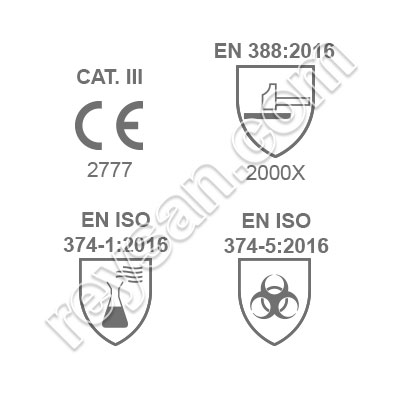 GUANTE PVC BLANCO 60CM.