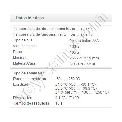 TESTO PLEGABLE -50+250º 104