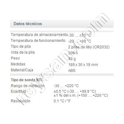 TESTO PLEGABLE -30+220º 103