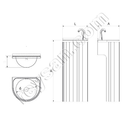 LAVAMANOS COLUMNA ELECTRONICO