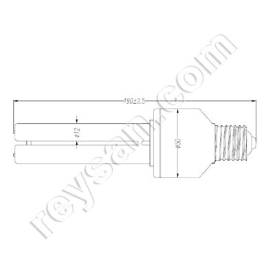 BOMBILLA UVC 15 W INASTILLABLE