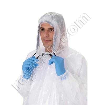 PONCHO CON MANGAS DESECHABLE LDPE IMPERMEABLE