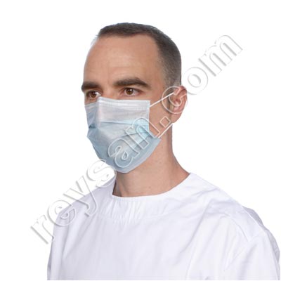 MASCARILLA 3 CAPAS CON GOMA AZUL 