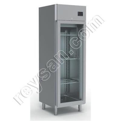 Armario de productos de limpieza en acero inox. con pared intermedia  acortada, AxPxH 800x500x1800 mm