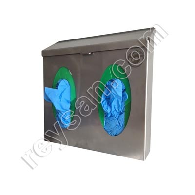 DISPENSADOR INOXIDABLE GUANTES CERRADO