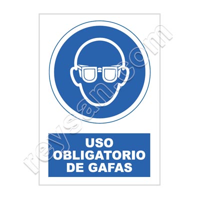 SEÑAL USO OBLIGATORIO DE GAFAS