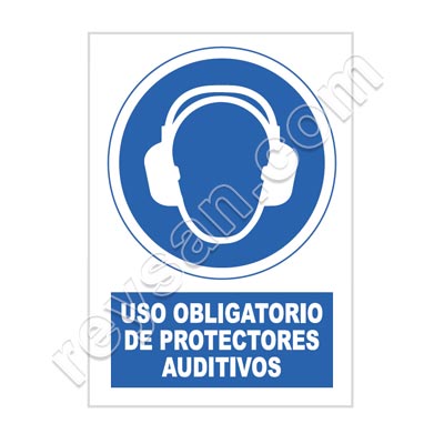 SEÑAL USO OBLIGATORIO DE PROTECTORES AUDITIVOS