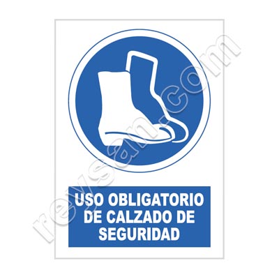 SEÑAL USO OBLIGATORIO DE CALZADO DE SEGURIDAD