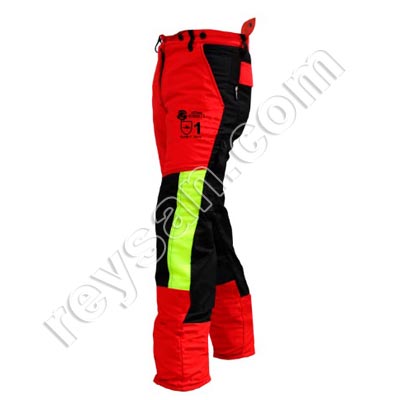 PANTALON MOTOSIERRA ROJO CLASE 1