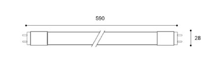 TUBO 9W LED INASTILLABLE